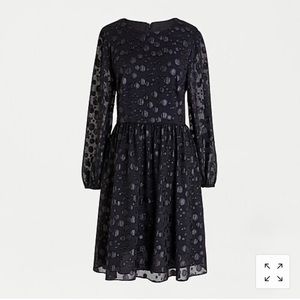 NWT J. Crew A-line dress in metallic dot jacquard WINTER DRESS size 00 XS
